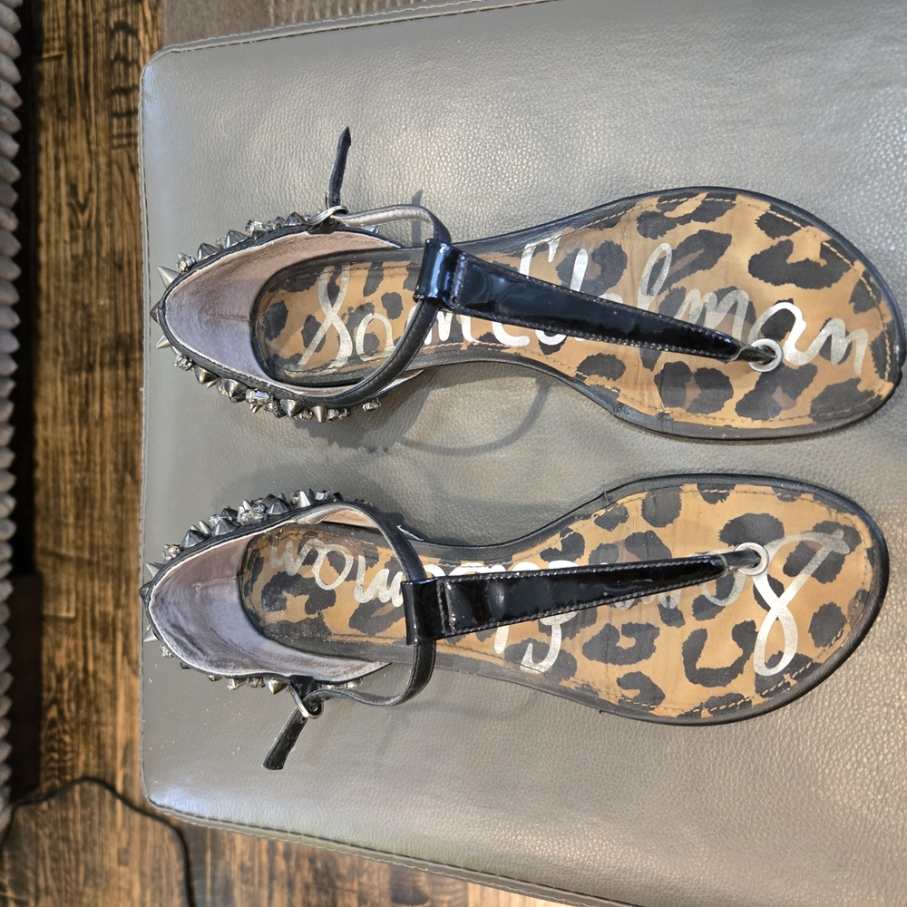 Sam Edelman Black Studded Sandals - Picture 2 of 5